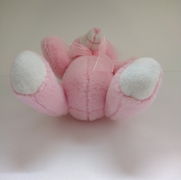 Wondertreats Inc Pink and White Bunny Rabbit Plush 9" With Bow - Picture 2 of 5